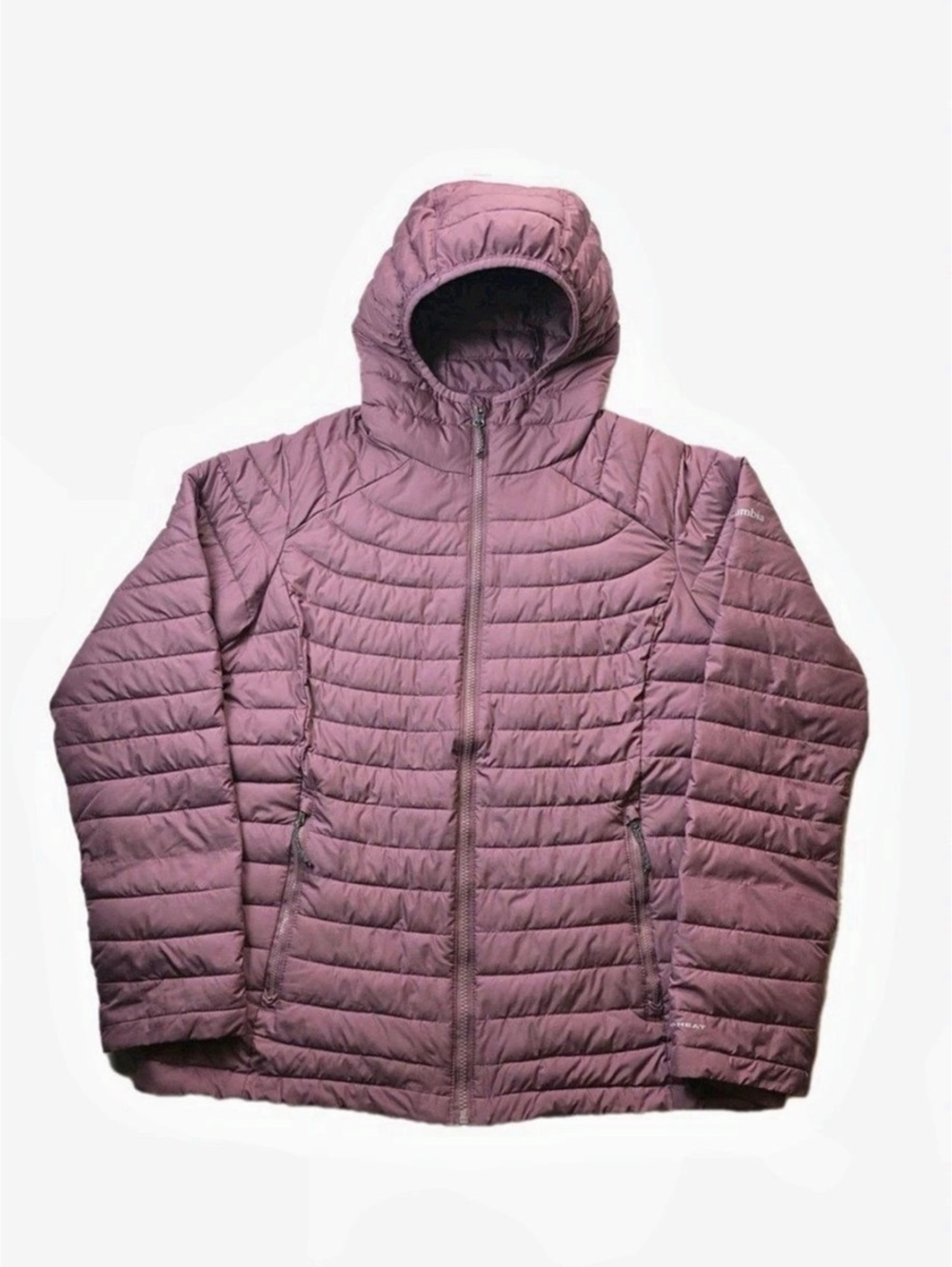Columbia White Out Dusty Plum Omni-Heat Coat. Large